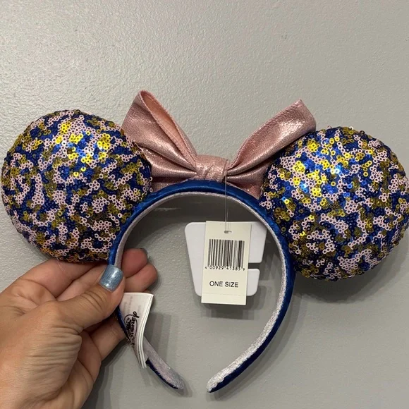 Disney Minnie Mouse Sequin Ears Headband - Pink and Blue - Picture 3 of 5